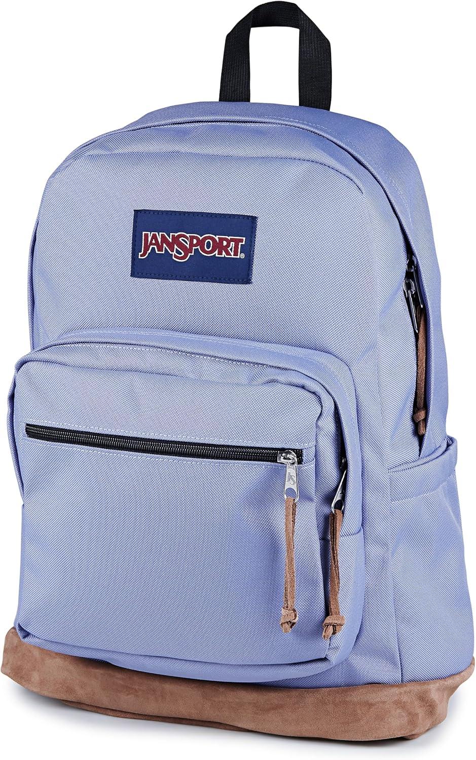 imageJanSport Right Pack Backpack  Durable Daypack with Padded 15quot Laptop Sleeve Spacious Main Compartment ampamp Integrated Water Bottle Pocket  BlackLavender Ash