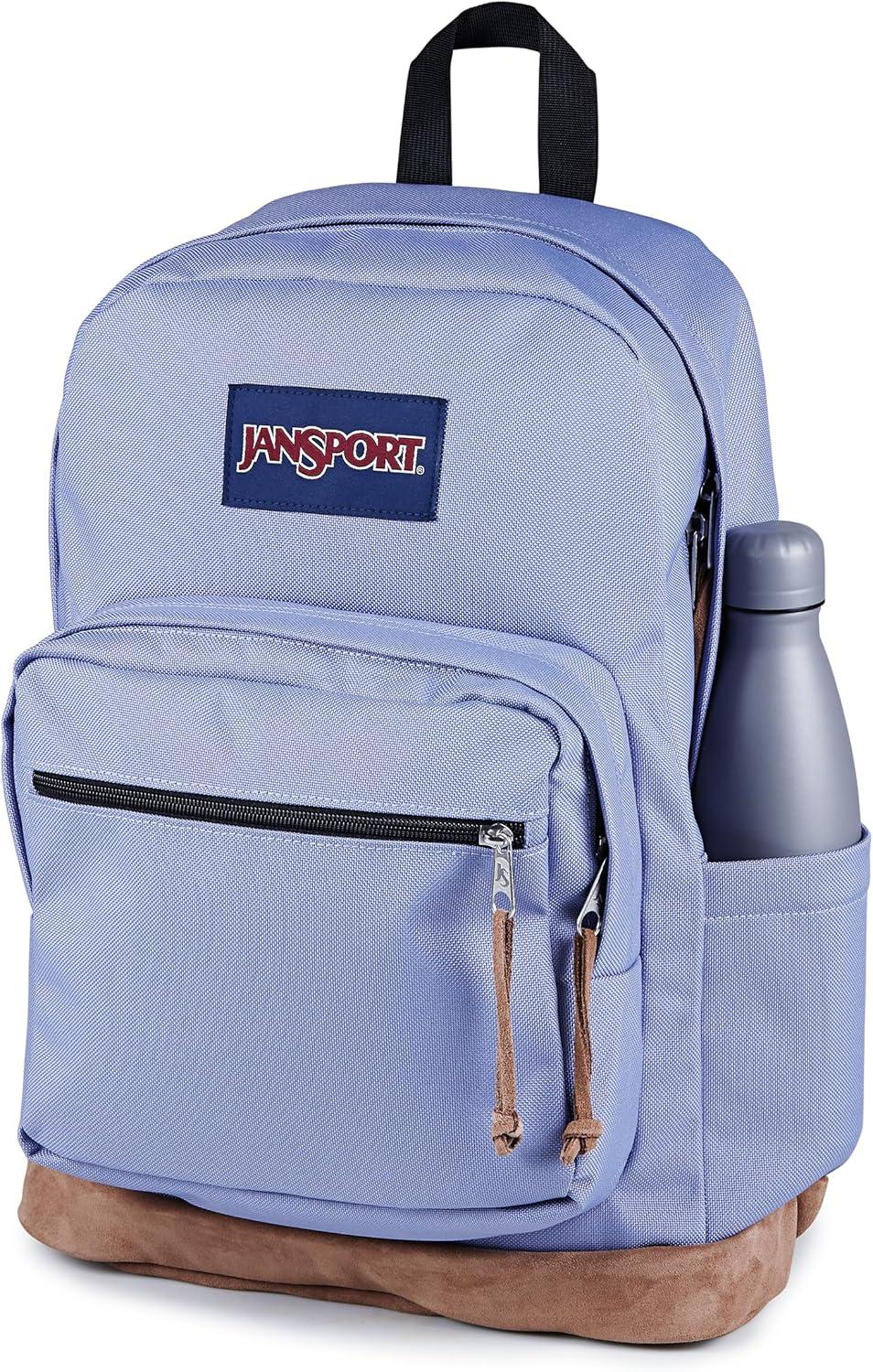 imageJanSport Right Pack Backpack  Durable Daypack with Padded 15quot Laptop Sleeve Spacious Main Compartment ampamp Integrated Water Bottle Pocket  BlackLavender Ash