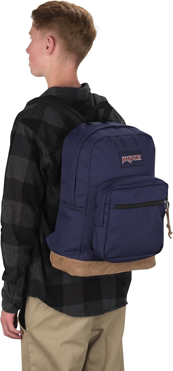 imageJanSport Right Pack Backpack  Durable Daypack with Padded 15quot Laptop Sleeve Spacious Main Compartment ampamp Integrated Water Bottle Pocket  BlackNavy