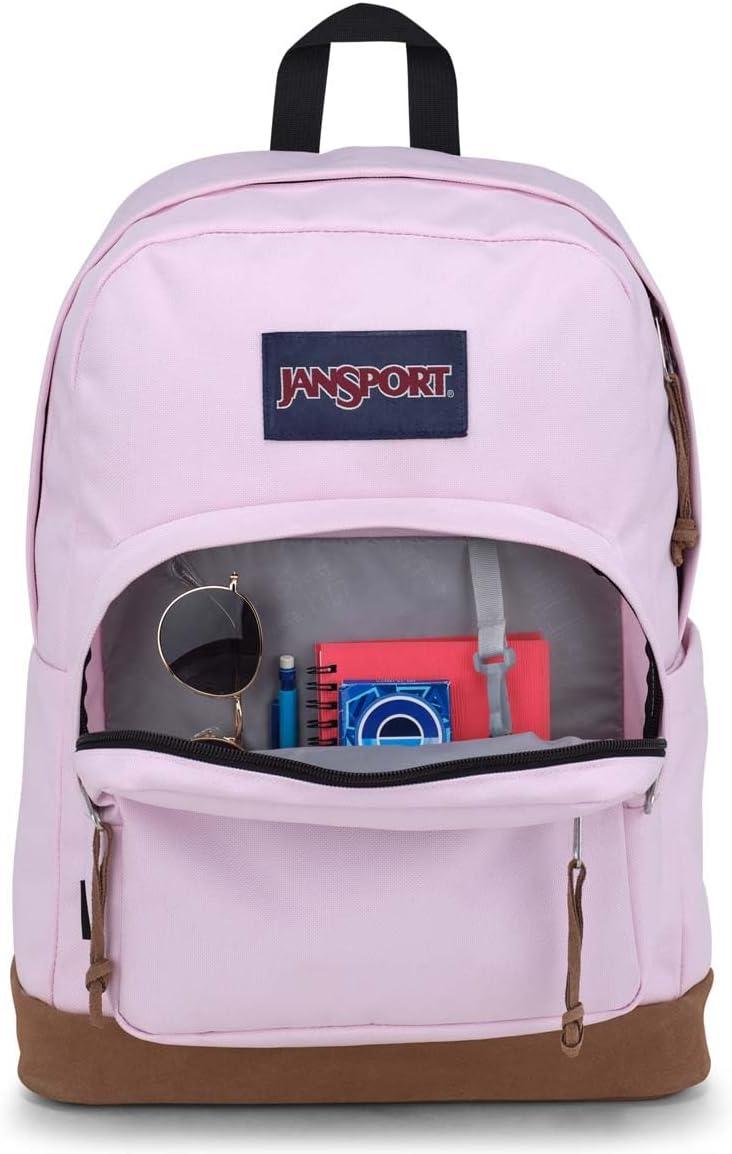 imageJanSport Right Pack Backpack  Durable Daypack with Padded 15quot Laptop Sleeve Spacious Main Compartment ampamp Integrated Water Bottle Pocket  BlackPink Ice