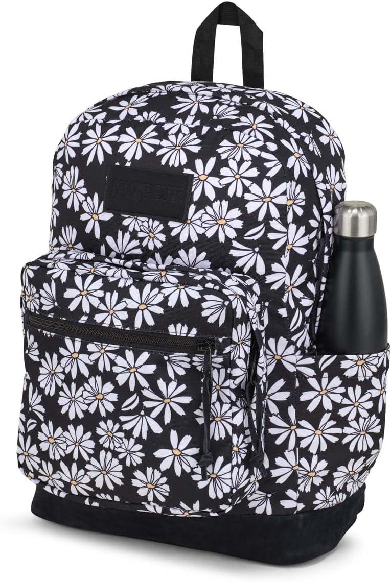 imageJanSport Right Pack Backpack  Durable Daypack with Padded 15quot Laptop Sleeve Spacious Main Compartment ampamp Integrated Water Bottle Pocket  BlackPunk Pansies Black