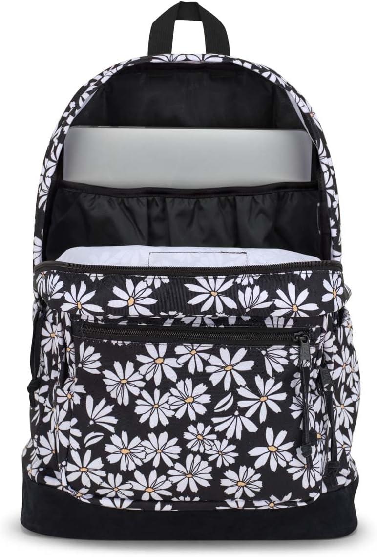 imageJanSport Right Pack Backpack  Durable Daypack with Padded 15quot Laptop Sleeve Spacious Main Compartment ampamp Integrated Water Bottle Pocket  BlackPunk Pansies Black