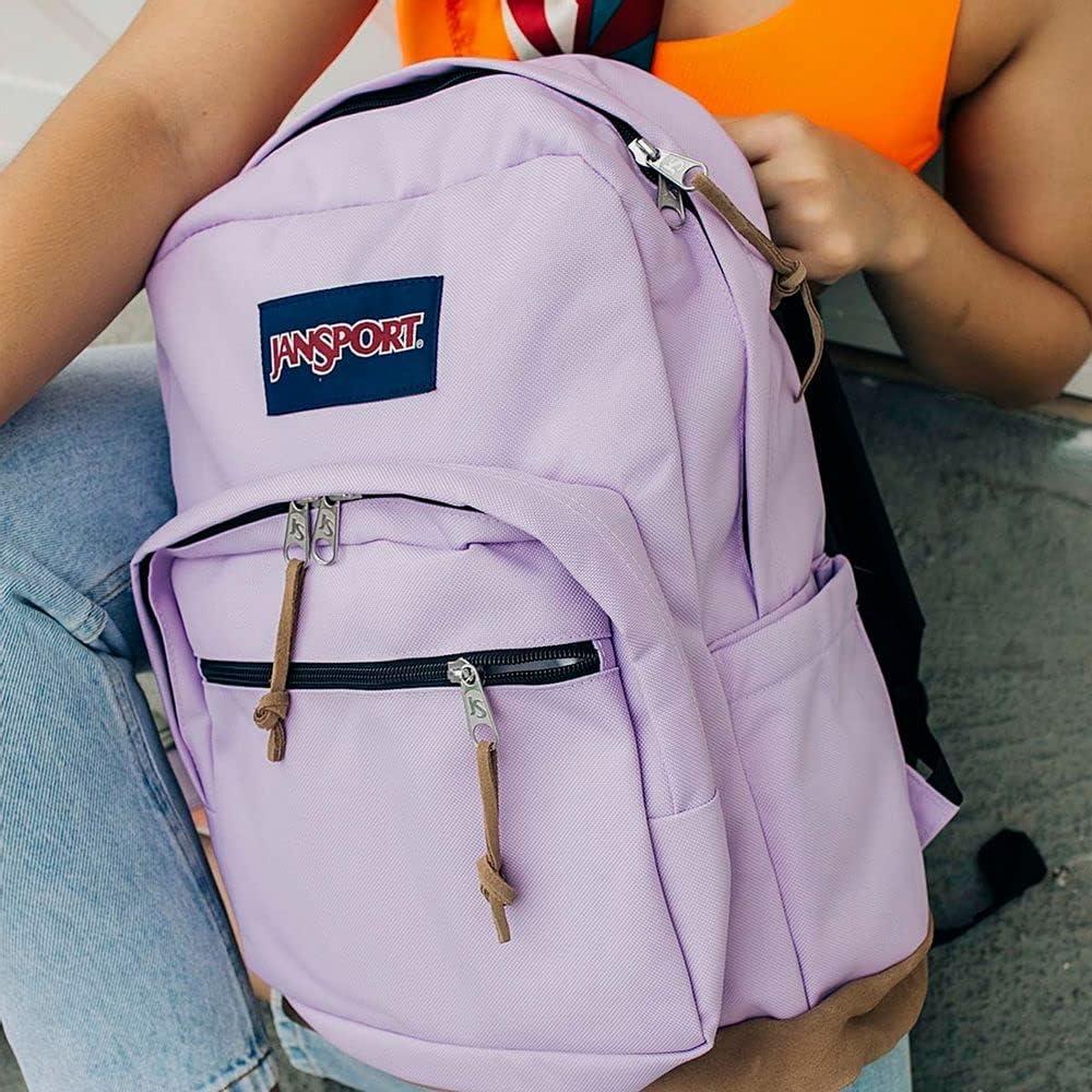 imageJanSport Right Pack Backpack  Durable Daypack with Padded 15quot Laptop Sleeve Spacious Main Compartment ampamp Integrated Water Bottle Pocket  BlackPastel Lilac