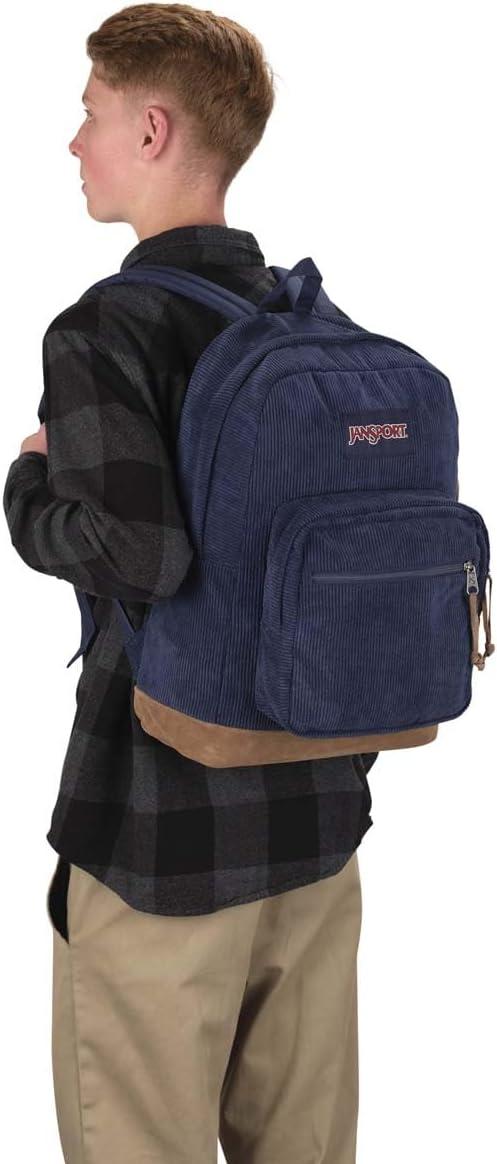 imageJanSport Right Pack Expressions Backpack Main Compartment 15inch Padded Laptop Compartment Side Water Bottle Pocket Utility Pocket with Zippered Rain Flap Discharge Denim StarNavy Corduroy