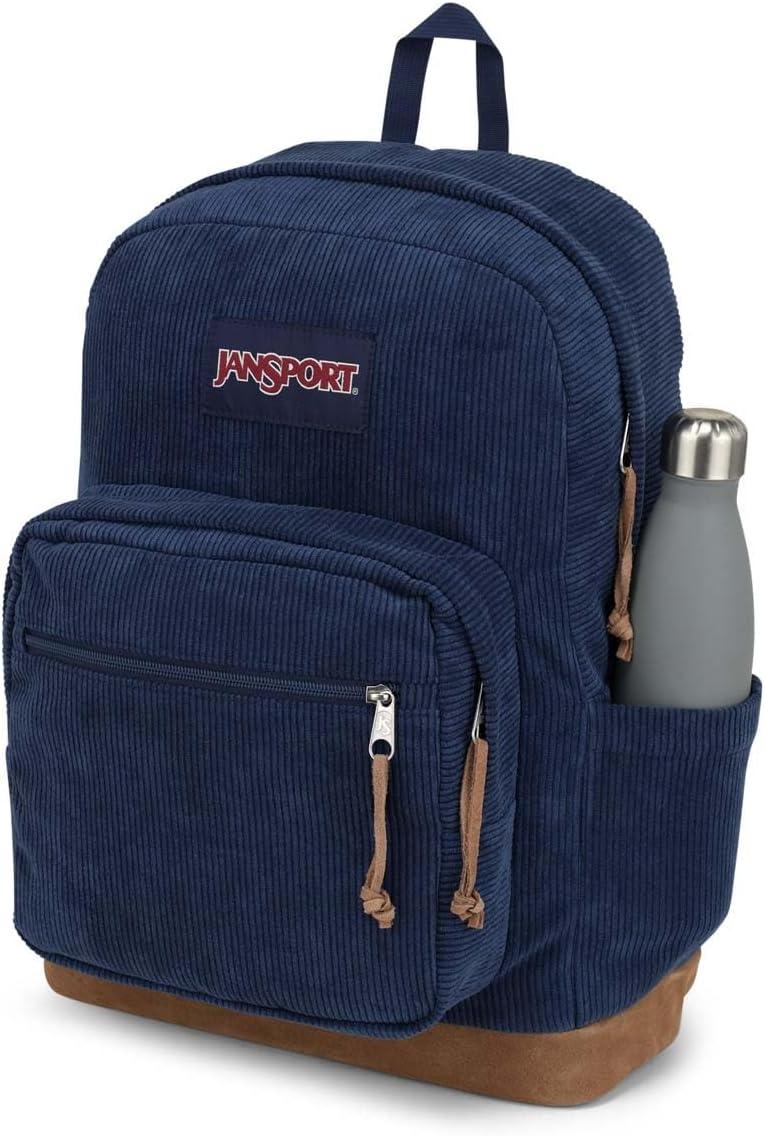 imageJanSport Right Pack Expressions Backpack Main Compartment 15inch Padded Laptop Compartment Side Water Bottle Pocket Utility Pocket with Zippered Rain Flap Discharge Denim StarNavy Corduroy