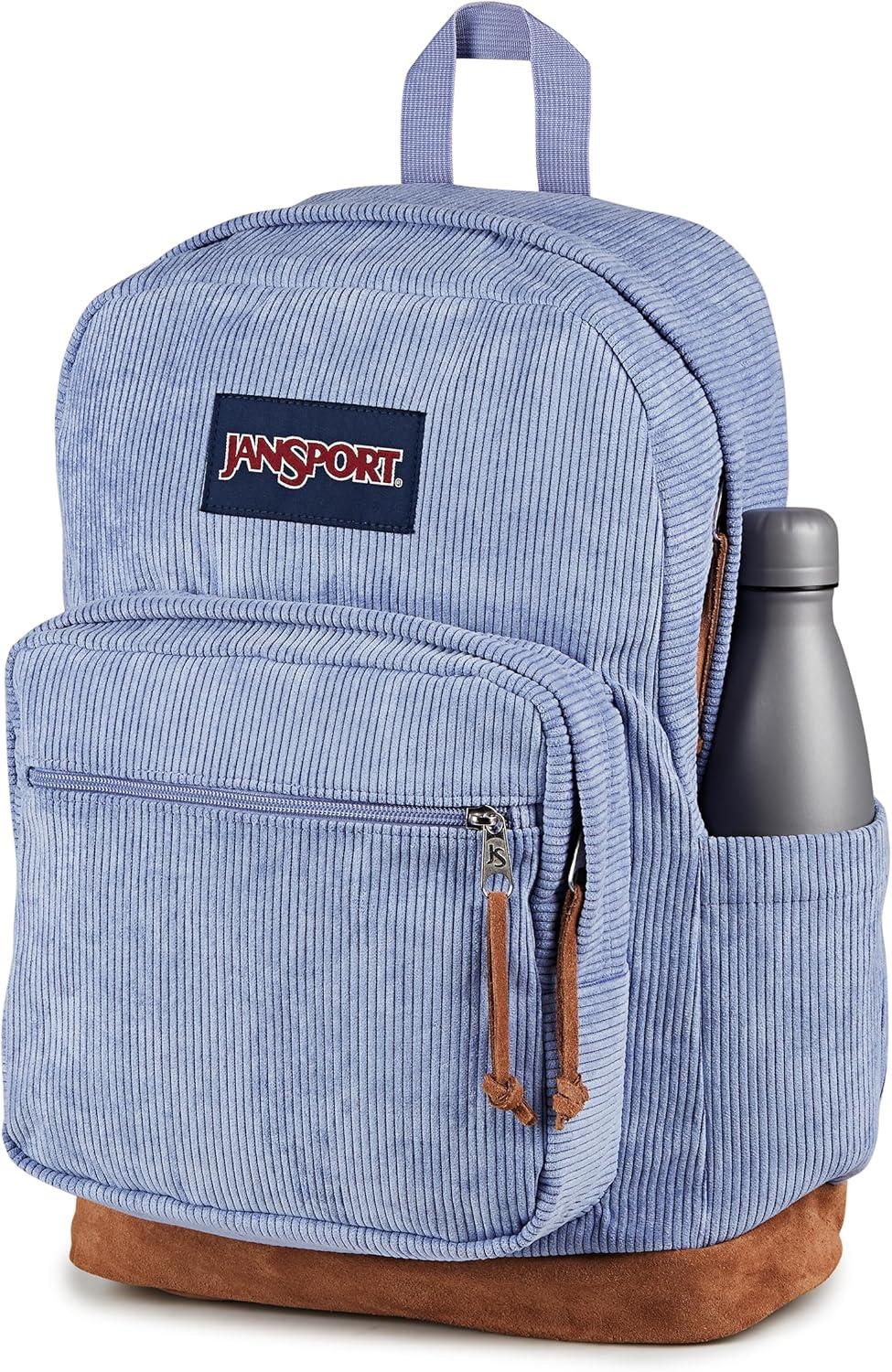 imageJanSport Right Pack Expressions Backpack  Main Compartment 15inch Padded Laptop Compartment Side Water Bottle Pocket Utility Pocket with Zippered Rain Flap Discharge Denim StarLavender Ash Corduroy