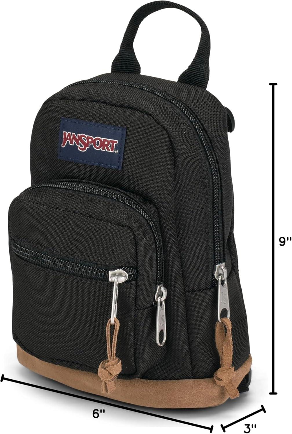 imageJanSport Right Pack Mini Compact Backpack with Large Main Compartment Front Utility Pocket and Front Zippered Stash Pocket CoconutBlack