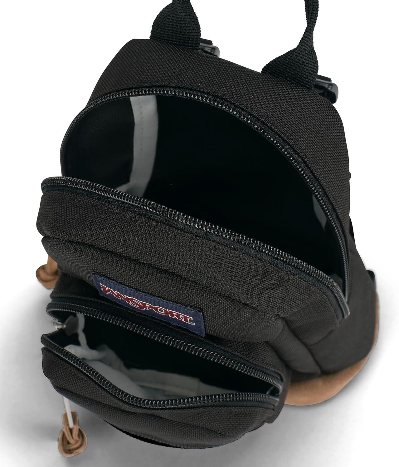 imageJanSport Right Pack Mini Compact Backpack with Large Main Compartment Front Utility Pocket and Front Zippered Stash Pocket CoconutBlack