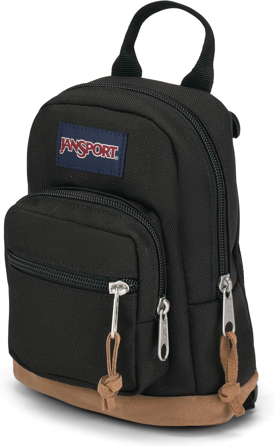 imageJanSport Right Pack Mini Compact Backpack with Large Main Compartment Front Utility Pocket and Front Zippered Stash Pocket CoconutBlack