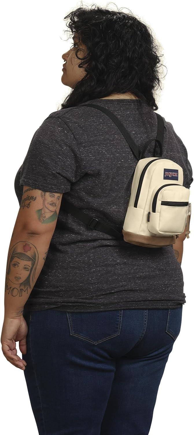 imageJanSport Right Pack Mini Compact Backpack with Large Main Compartment Front Utility Pocket and Front Zippered Stash Pocket CoconutCoconut