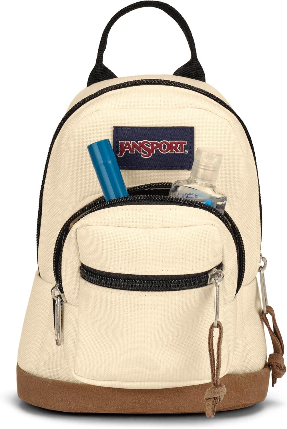 imageJanSport Right Pack Mini Compact Backpack with Large Main Compartment Front Utility Pocket and Front Zippered Stash Pocket CoconutCoconut