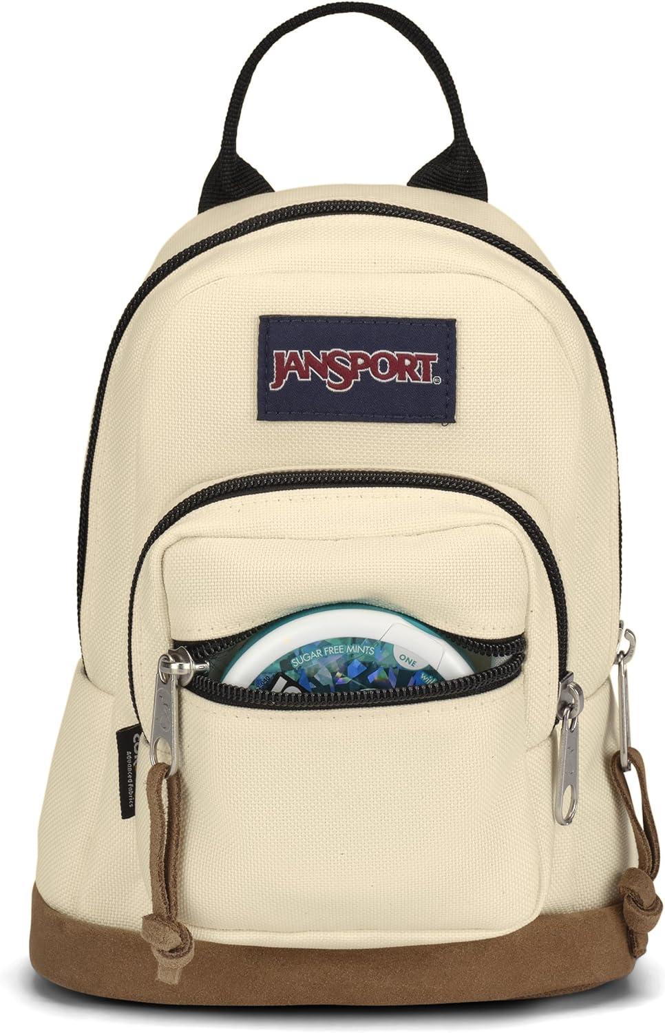 imageJanSport Right Pack Mini Compact Backpack with Large Main Compartment Front Utility Pocket and Front Zippered Stash Pocket CoconutCoconut