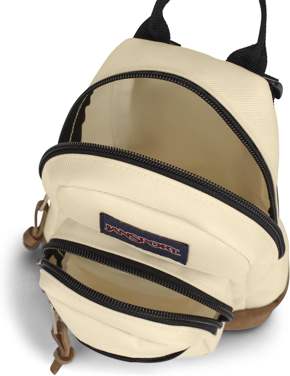 imageJanSport Right Pack Mini Compact Backpack with Large Main Compartment Front Utility Pocket and Front Zippered Stash Pocket CoconutCoconut
