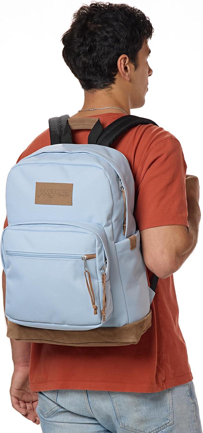 imageJanSport Right Pack Premium Backpack  Daypack with 15quot Laptop Sleeve Main Compartment Water Bottle Pocket Cargo GreenBlue Dusk