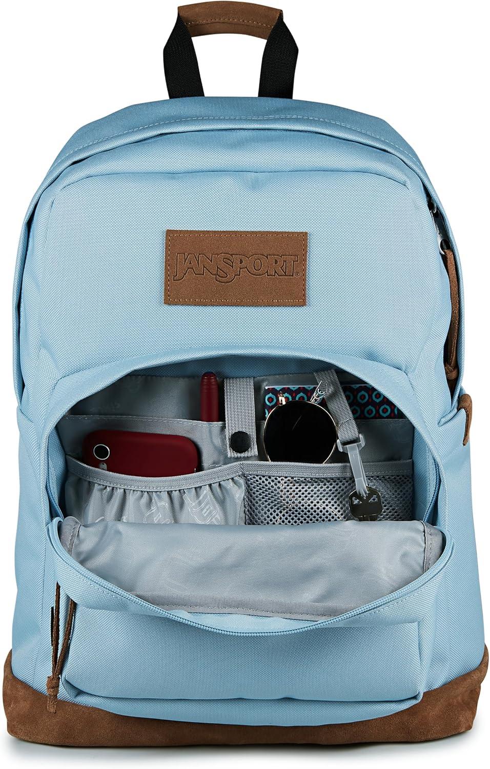 imageJanSport Right Pack Premium Backpack  Daypack with 15quot Laptop Sleeve Main Compartment Water Bottle Pocket Cargo GreenBlue Dusk