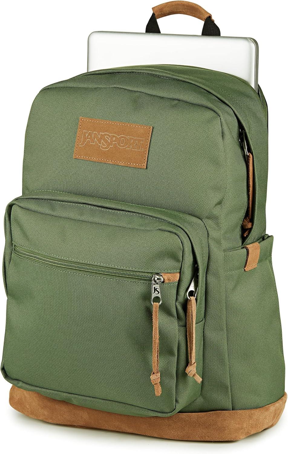 imageJanSport Right Pack Premium Backpack  Daypack with 15quot Laptop Sleeve Main Compartment Water Bottle Pocket Cargo GreenCargo Green