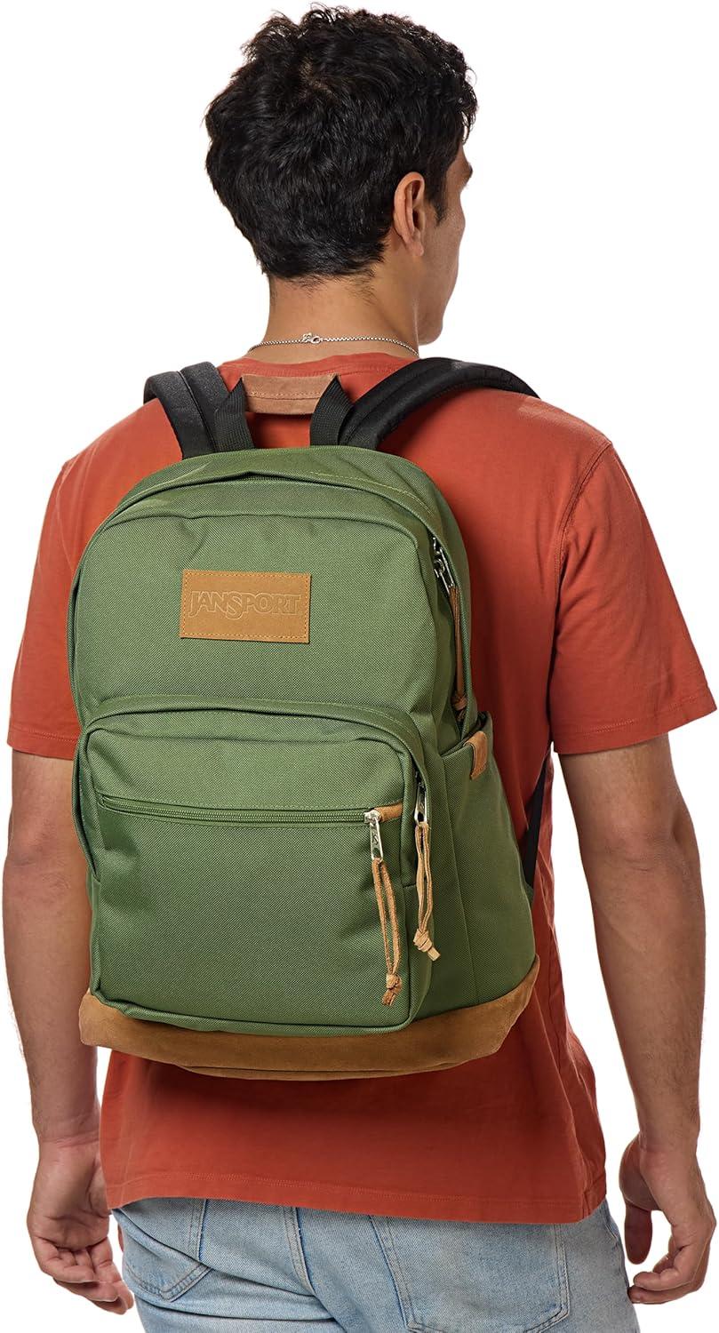 imageJanSport Right Pack Premium Backpack  Daypack with 15quot Laptop Sleeve Main Compartment Water Bottle Pocket Cargo GreenCargo Green