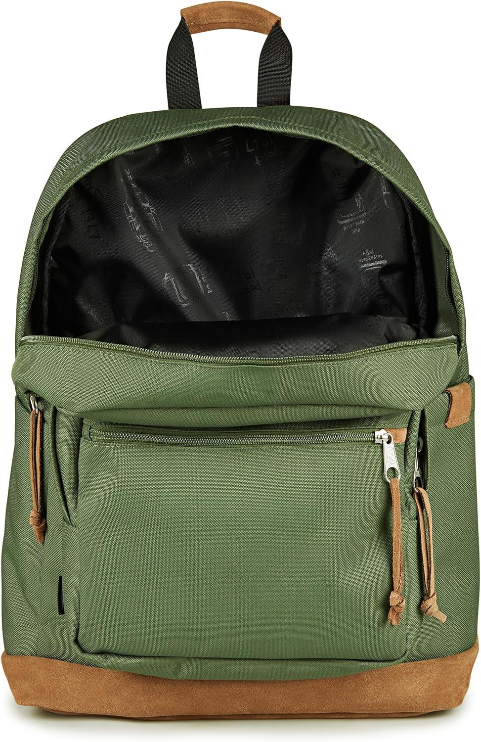 imageJanSport Right Pack Premium Backpack  Daypack with 15quot Laptop Sleeve Main Compartment Water Bottle Pocket Cargo GreenCargo Green