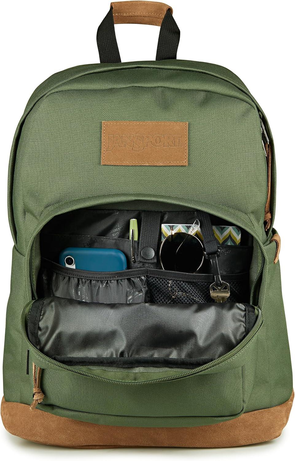 imageJanSport Right Pack Premium Backpack  Daypack with 15quot Laptop Sleeve Main Compartment Water Bottle Pocket Cargo GreenCargo Green