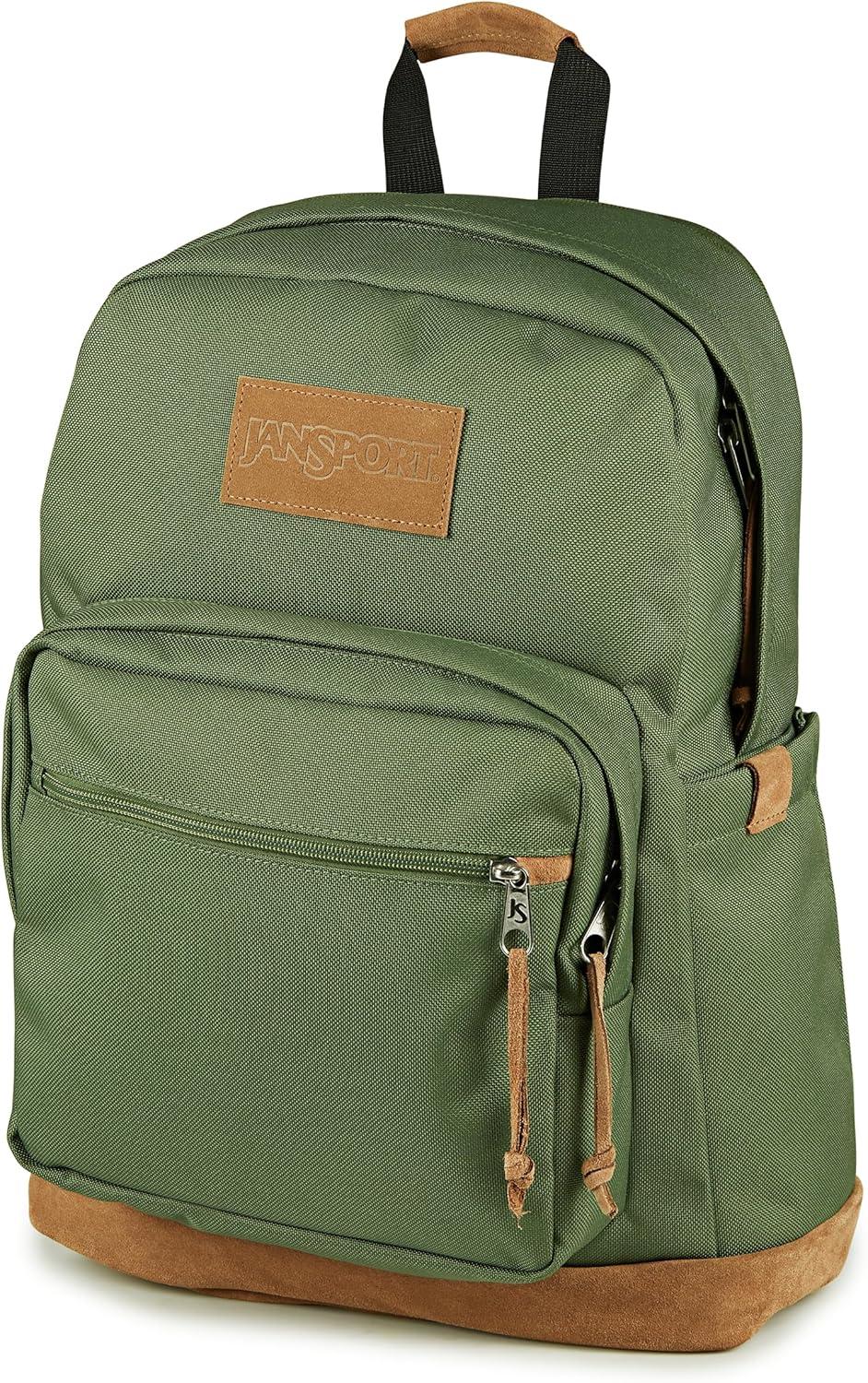 imageJanSport Right Pack Premium Backpack  Daypack with 15quot Laptop Sleeve Main Compartment Water Bottle Pocket Cargo GreenCargo Green