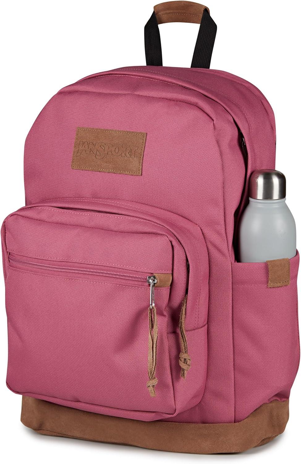 imageJanSport Right Pack Premium Backpack  Daypack with 15quot Laptop Sleeve Main Compartment Water Bottle Pocket Cargo GreenMauve Haze