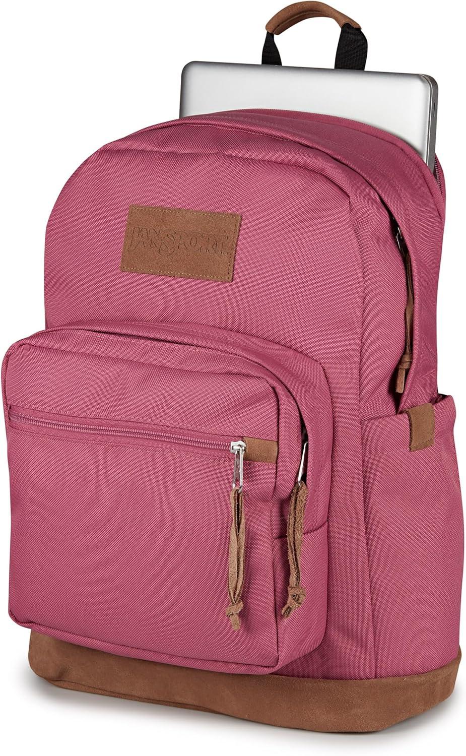 imageJanSport Right Pack Premium Backpack  Daypack with 15quot Laptop Sleeve Main Compartment Water Bottle Pocket Cargo GreenMauve Haze