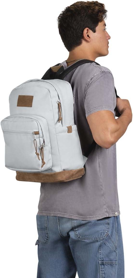 imageJanSport Right Pack Premium Backpack  Daypack with 15quot Laptop Sleeve Main Compartment Water Bottle Pocket Cargo GreenOyster Mushroom