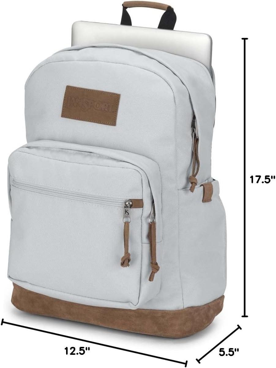 imageJanSport Right Pack Premium Backpack  Daypack with 15quot Laptop Sleeve Main Compartment Water Bottle Pocket Cargo GreenOyster Mushroom