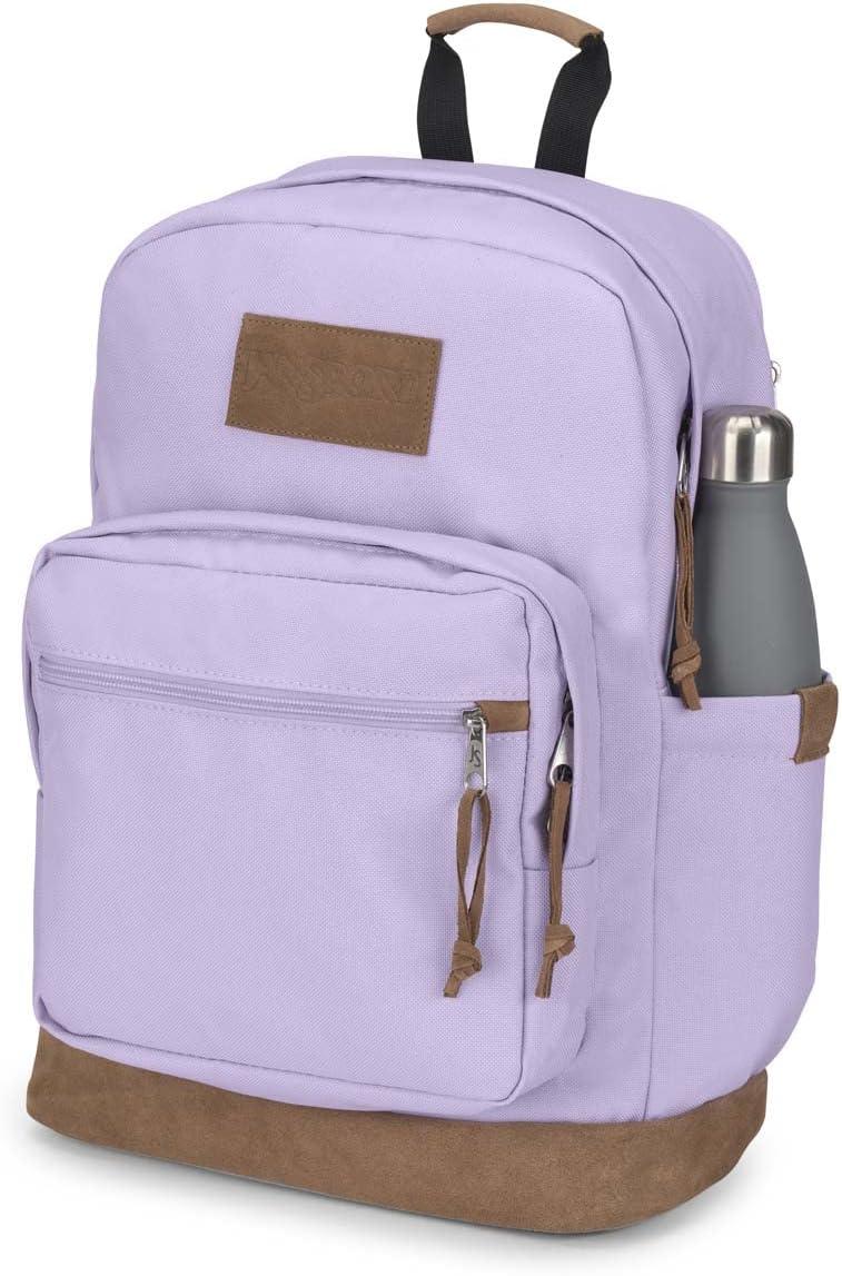 imageJanSport Right Pack Premium Backpack  Daypack with 15quot Laptop Sleeve Main Compartment Water Bottle Pocket Cargo GreenPastel Lilac