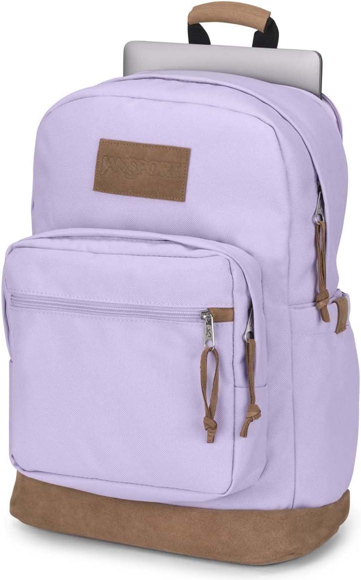 imageJanSport Right Pack Premium Backpack  Daypack with 15quot Laptop Sleeve Main Compartment Water Bottle Pocket Cargo GreenPastel Lilac
