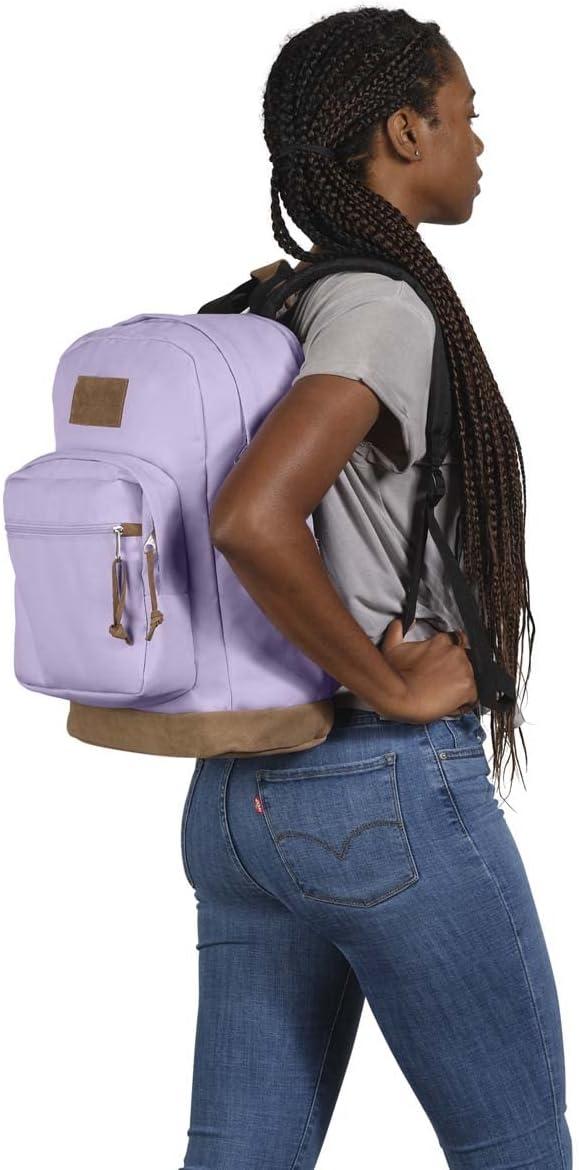 imageJanSport Right Pack Premium Backpack  Daypack with 15quot Laptop Sleeve Main Compartment Water Bottle Pocket Cargo GreenPastel Lilac