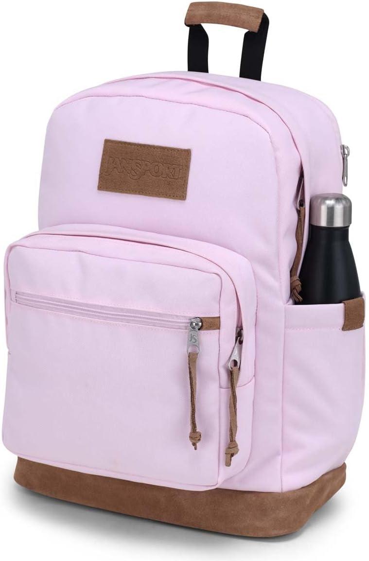 imageJanSport Right Pack Premium Backpack  Daypack with 15quot Laptop Sleeve Main Compartment Water Bottle Pocket Cargo GreenPink Ice