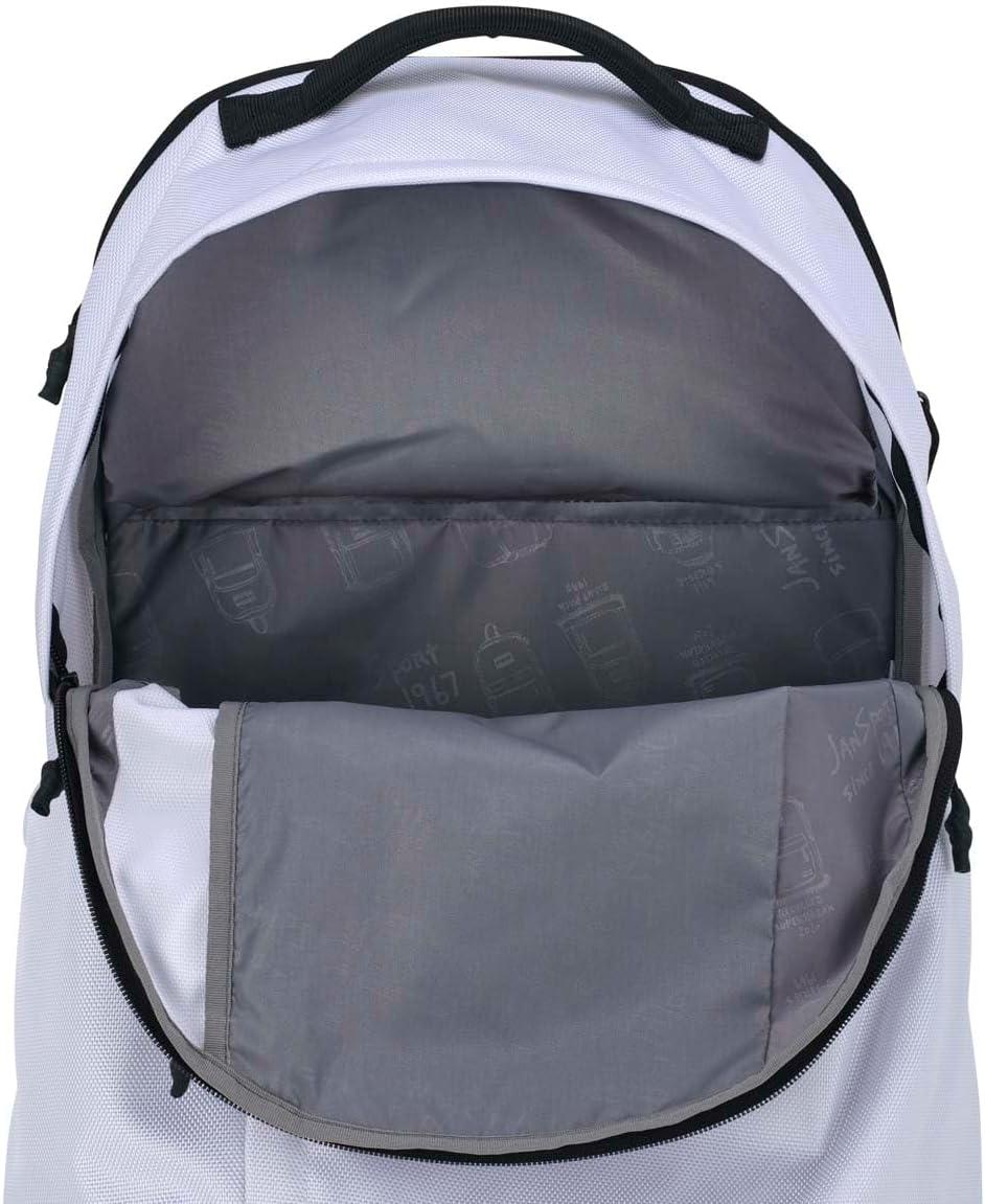 imageJanSport Station Pack Large Backpack with Side Access Padded Laptop Sleeve Dual Water Bottle Pockets and Organizer Loft Pocket WhiteWhite