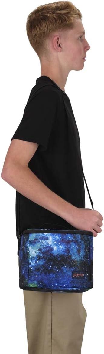 imageJanSport Super Snack  Insulated Lunch Bag with BPAFree Liner Zipper Top Opening and Adjustable Shoulder Strap Cyberspace GalaxyCyberspace Galaxy