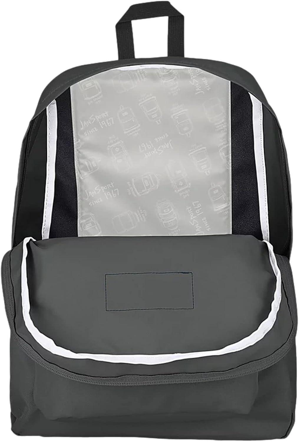 imageJanSport Superbreak Backpack  Durable Lightweight Premium Backpack Red TapeGraphite Grey