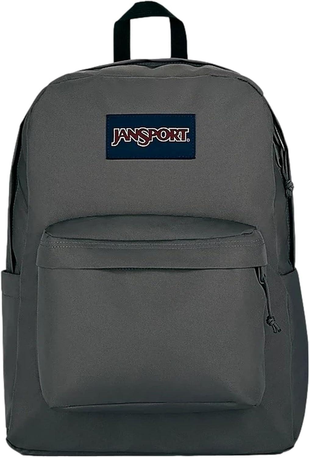 imageJanSport Superbreak Backpack  Durable Lightweight Premium Backpack Red TapeGraphite Grey