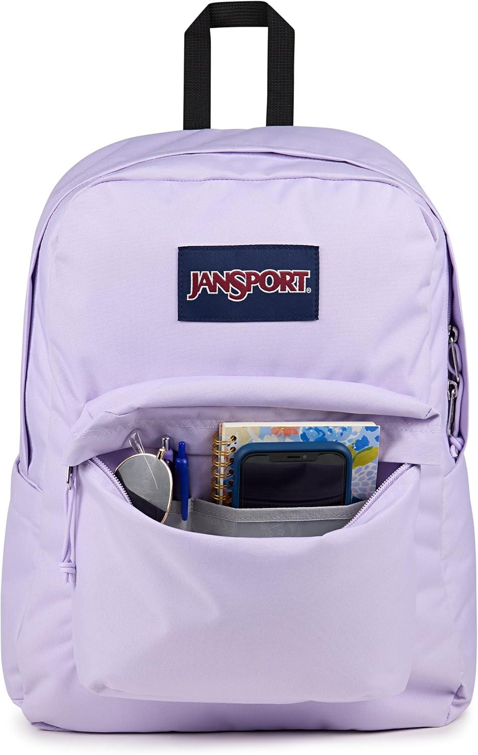 imageJanSport Superbreak Backpack  Durable Lightweight Premium Backpack Red TapePastel Lilac