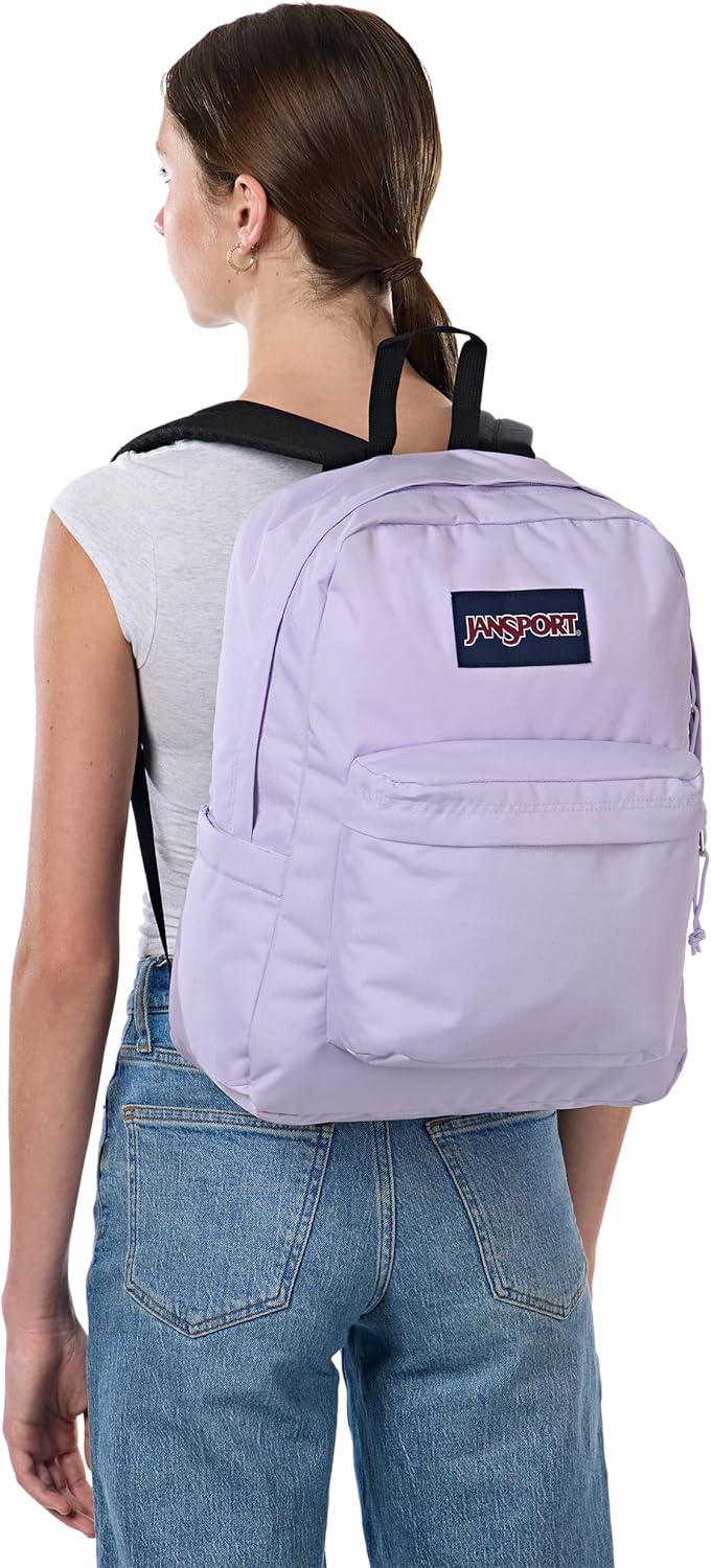 imageJanSport Superbreak Backpack  Durable Lightweight Premium Backpack Red TapePastel Lilac