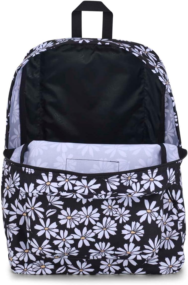 imageJanSport Superbreak Backpack  Durable Lightweight Premium Backpack Red TapePunk Pansies Black