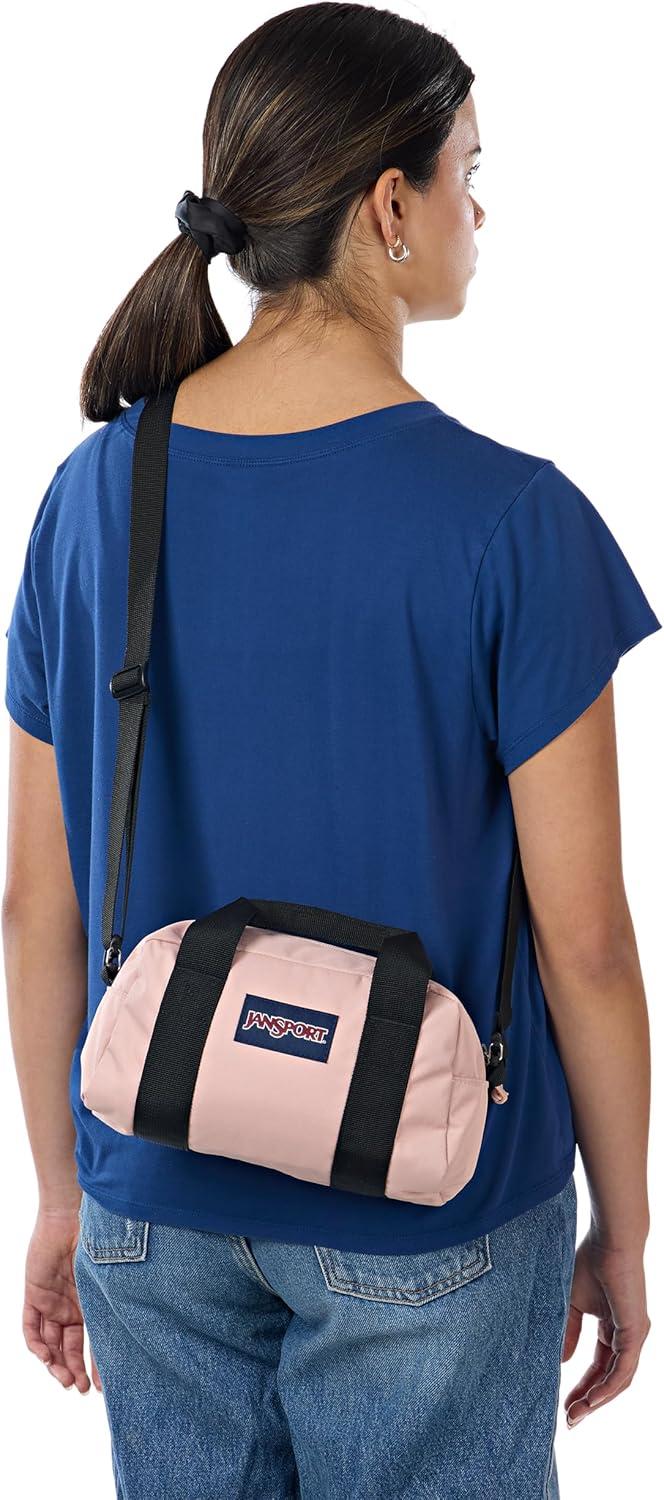 imageJanSport Weekender Duffel  Travel or Gym Bag Durable Weekender with Front Utility Pocket ampamp Side Grab HandlesMisty Rose