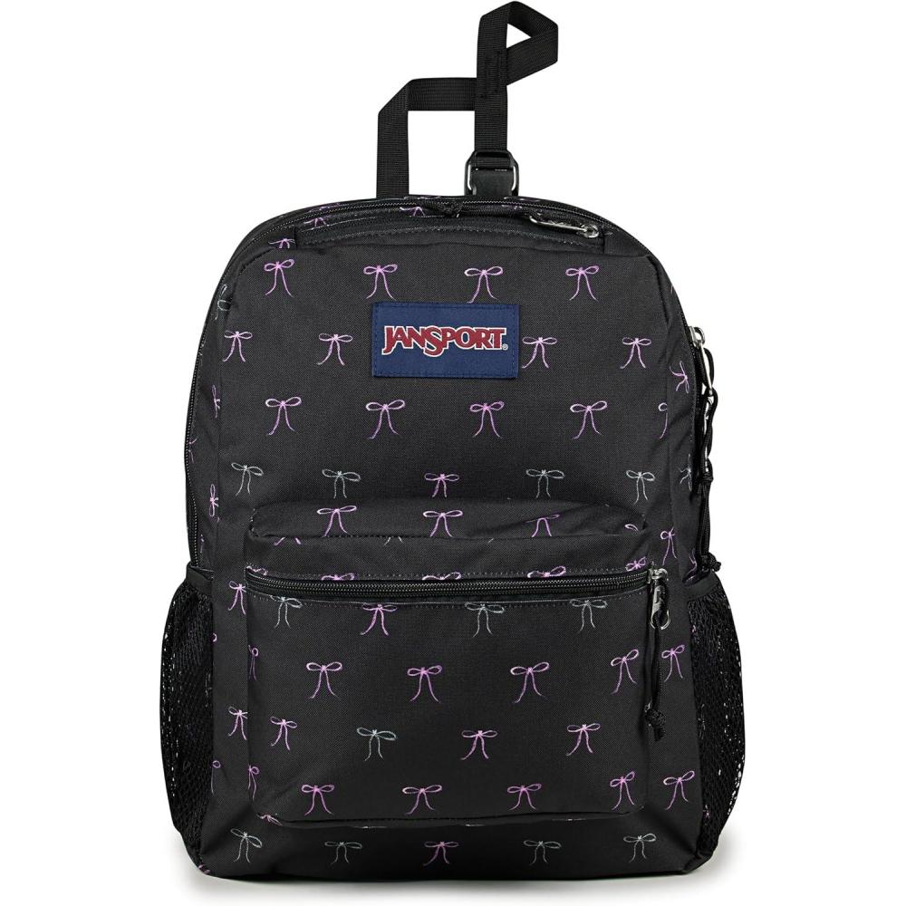 imageJanSport Central Adaptive Backpack  Wheelchair ampamp Walker Compatible TuckAway Shoulder Straps Adjustable Backrest Loops ampamp Anchor Straps Iconic Design RedMulti Hippie DaysBad Bows