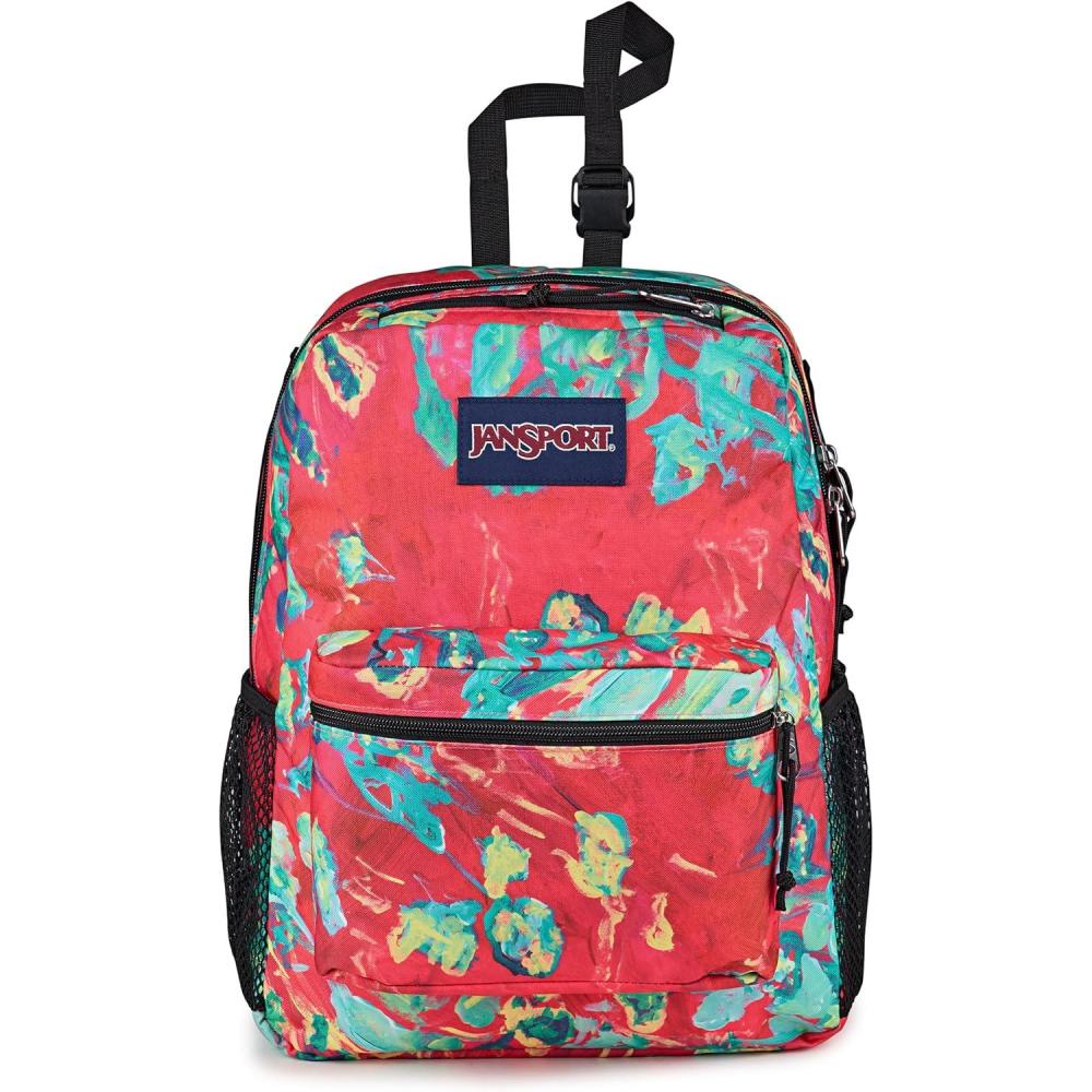 imageJanSport Central Adaptive Backpack  Wheelchair ampamp Walker Compatible TuckAway Shoulder Straps Adjustable Backrest Loops ampamp Anchor Straps Iconic Design RedMulti Hippie DaysMia Brown Mint Julep