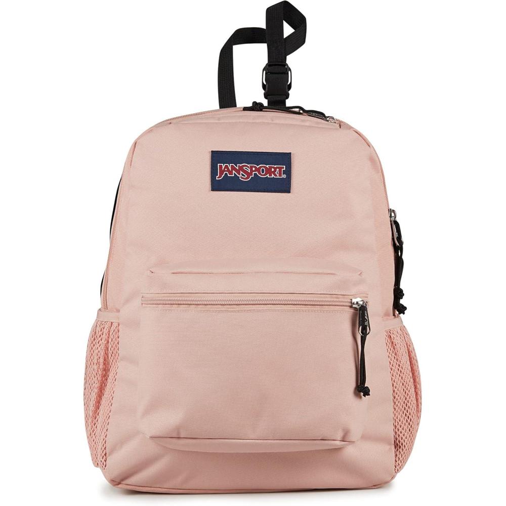 imageJanSport Central Adaptive Backpack  Wheelchair ampamp Walker Compatible TuckAway Shoulder Straps Adjustable Backrest Loops ampamp Anchor Straps Iconic Design RedMulti Hippie DaysMisty Rose