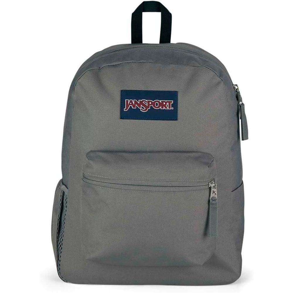 imageJanSport Cross Town Backpack 17quot x 125quot x 6quot  Simple Bag for Everyone with 1 Main Compartment Front Utility Pocket  Premium Class Accessories  BlackGraphite Grey