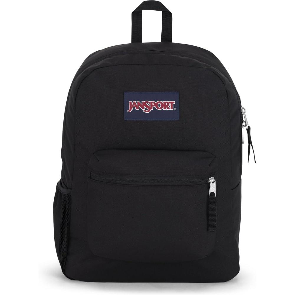 imageJanSport Cross Town Backpack 17quot x 125quot x 6quot  Simple Bag for Everyone with 1 Main Compartment Front Utility Pocket  Premium Class Accessories  BlackBlack