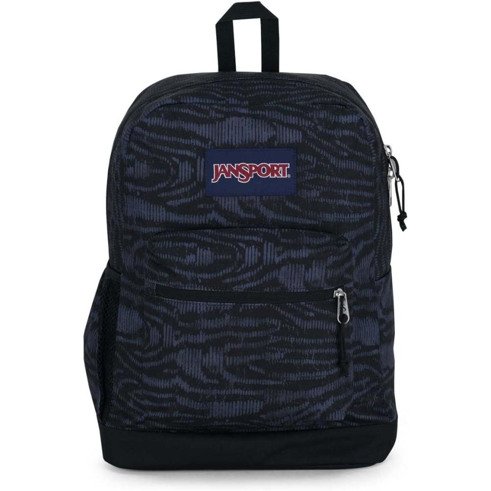 imageJanSport Cross Town Plus Backpack  Large Main Compartment Side Water Bottle Pocket 15Inch Padded Laptop Sleeve  BlackAbstract Animal