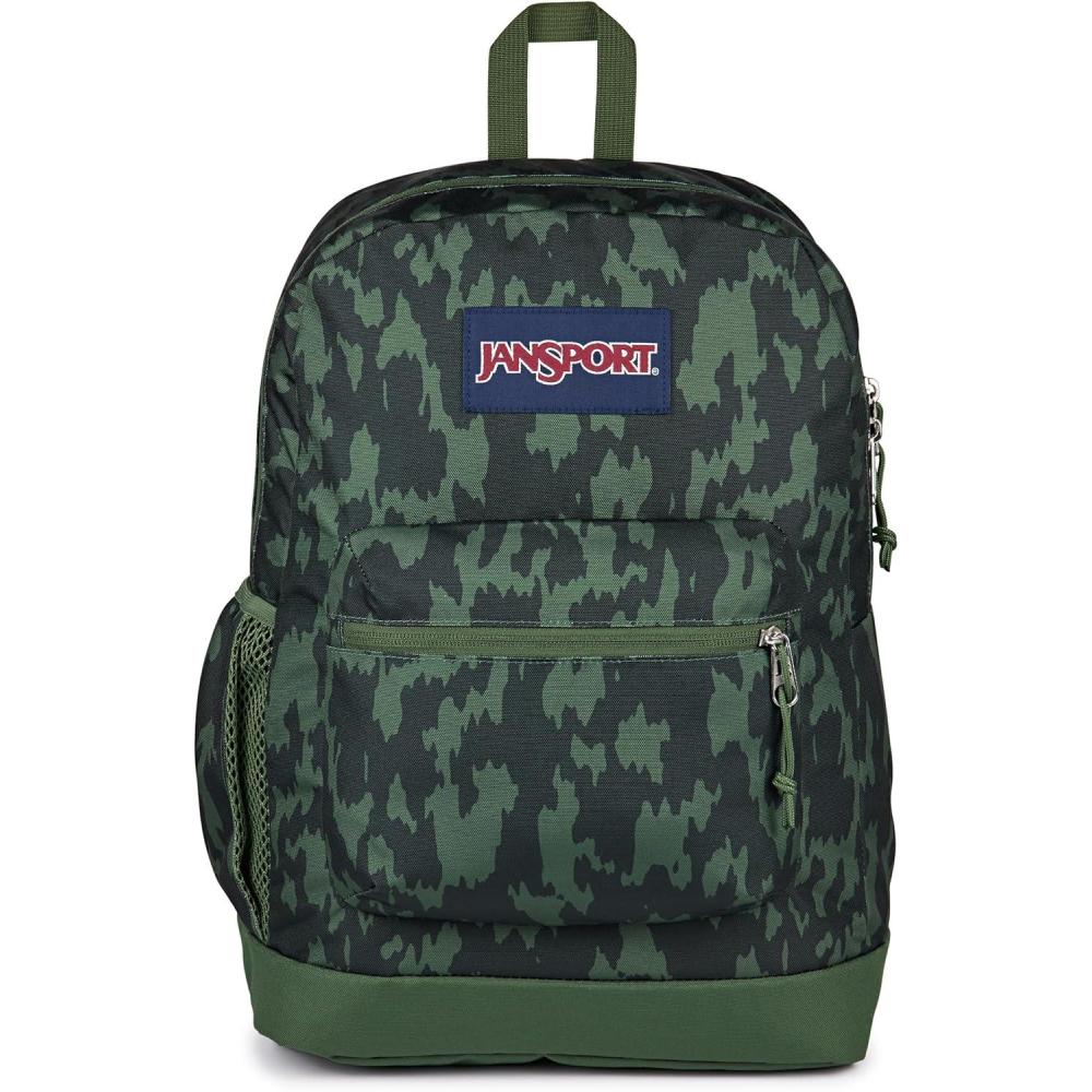 imageJanSport Cross Town Plus Backpack  Large Main Compartment Side Water Bottle Pocket 15Inch Padded Laptop Sleeve  BlackCamo Illusion