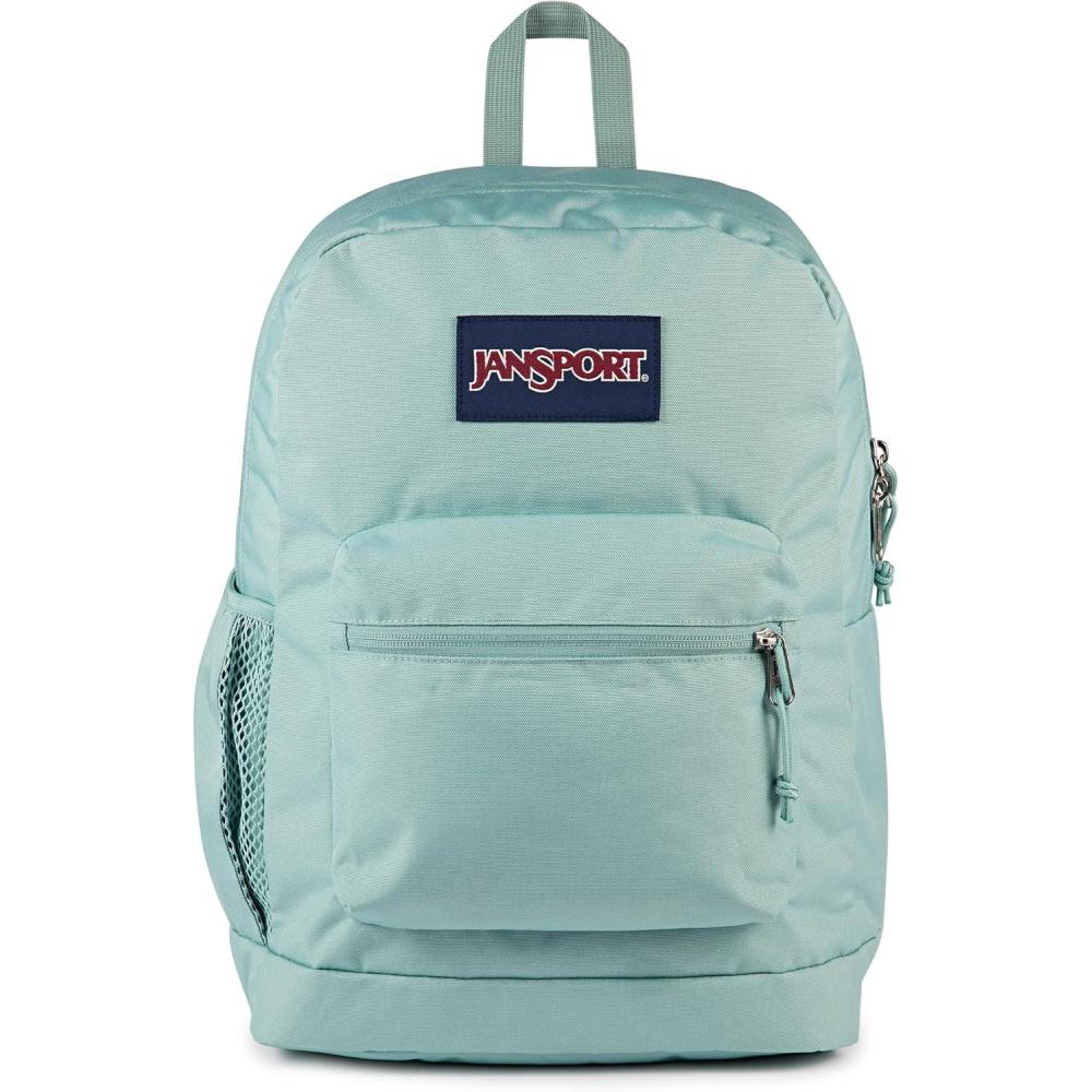 imageJanSport Cross Town Plus Backpack  Large Main Compartment Side Water Bottle Pocket 15Inch Padded Laptop Sleeve  BlackFaded Sage