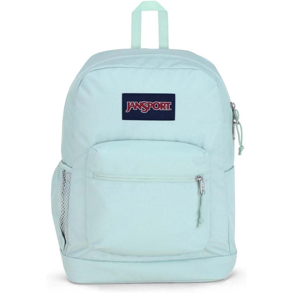 imageJanSport Cross Town Plus Backpack  Large Main Compartment Side Water Bottle Pocket 15Inch Padded Laptop Sleeve  BlackFresh Mint