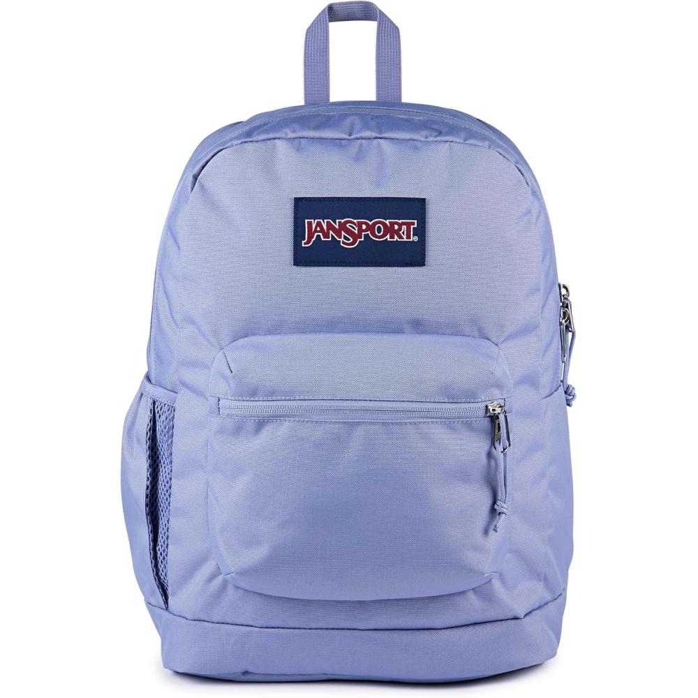 imageJanSport Cross Town Plus Backpack  Large Main Compartment Side Water Bottle Pocket 15Inch Padded Laptop Sleeve  BlackLavender Ash